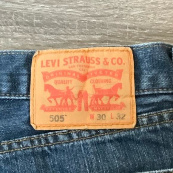 Levi Strauss & Co 505™ Regular Fit Stretch Men's Jeans Size 30x32 USED - Picture 3 of 8